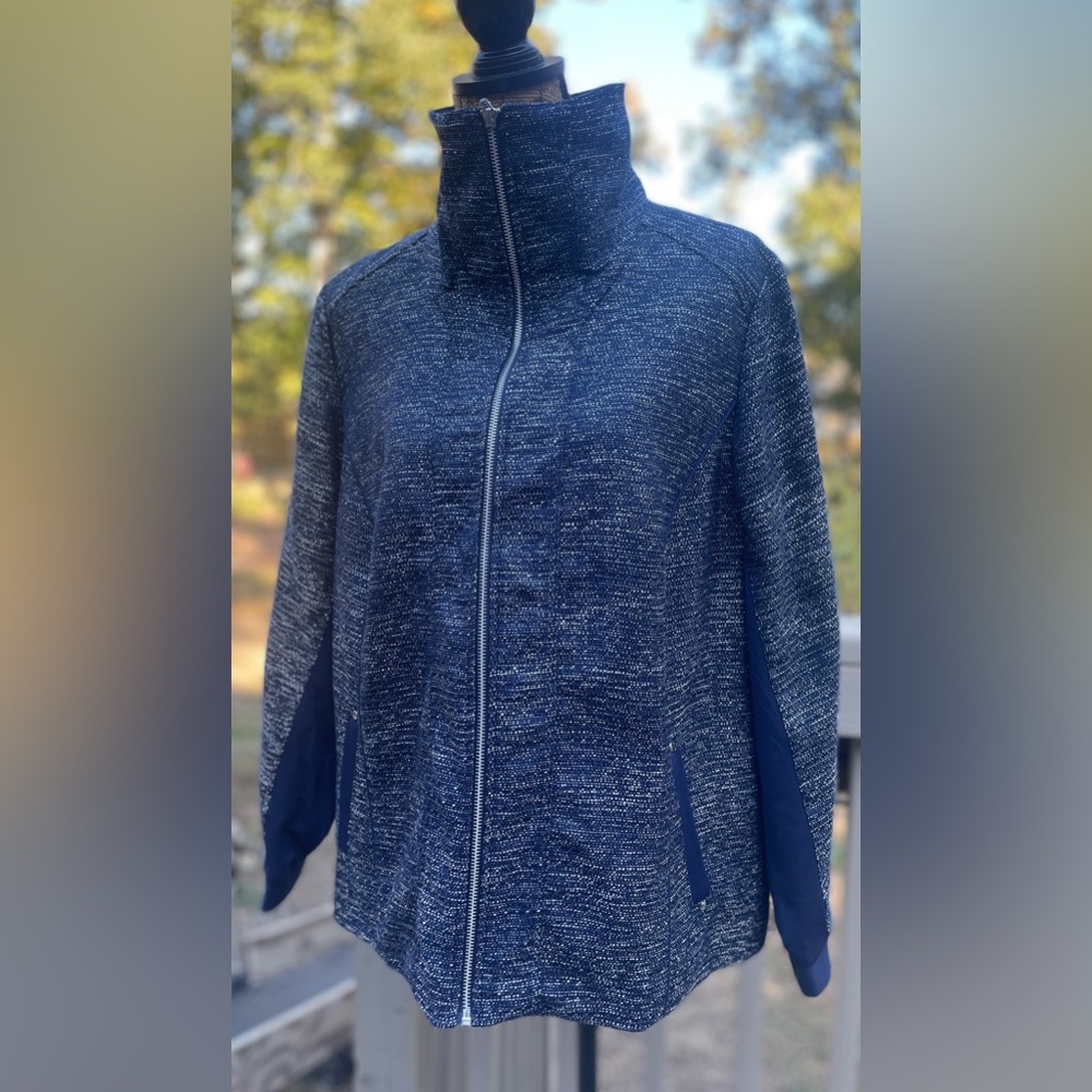 NWT Christopher & Banks size 1X. Full zip long sleeve jacket.
